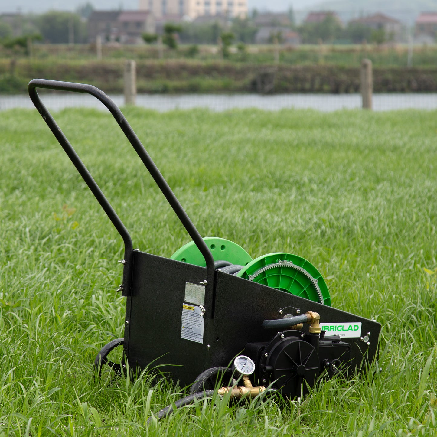 IRRIGLAD 20 Meter Manual Speed Adjustment Water Hose Reel Cart