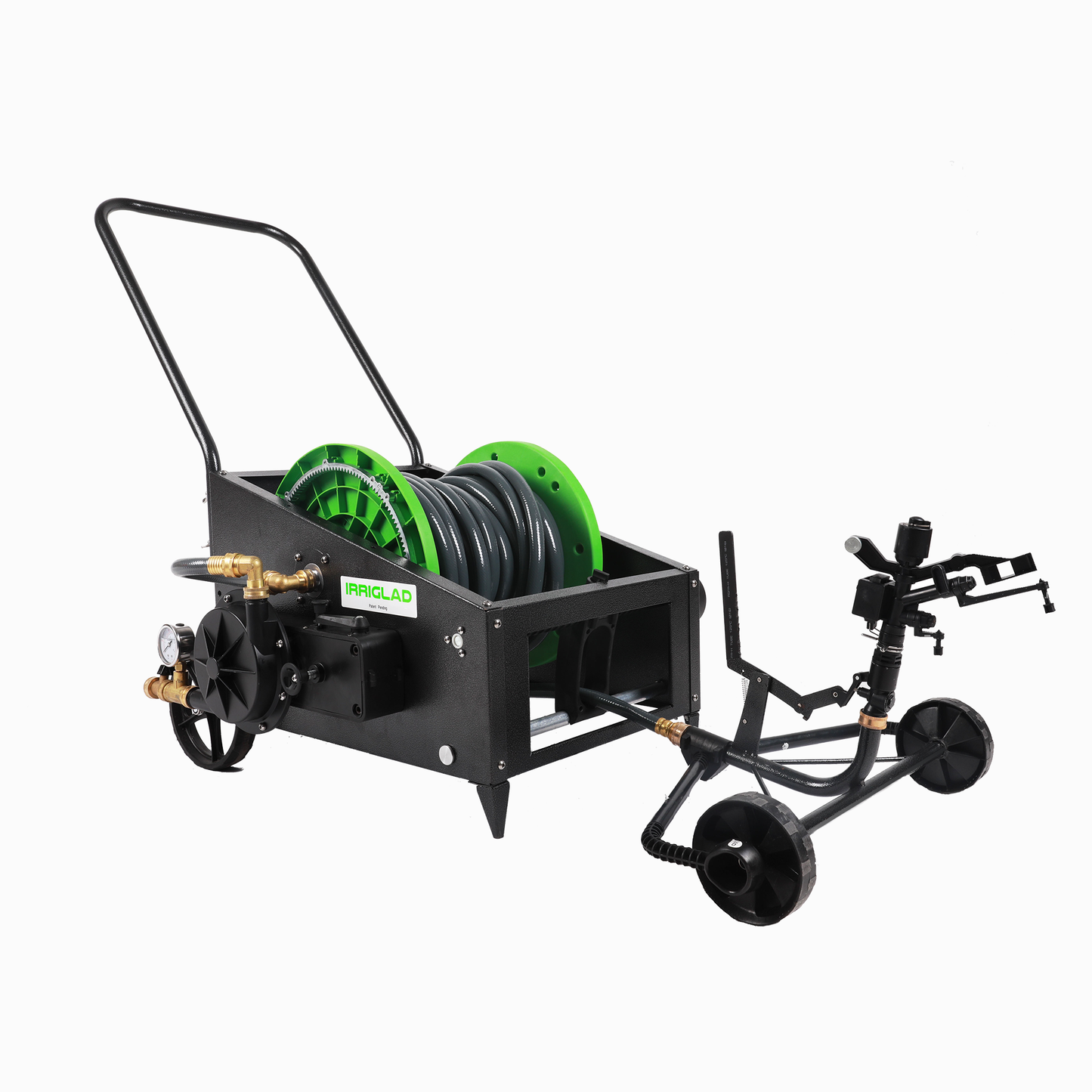 IRRIGLAD 20 Meter Manual Speed Adjustment  Water Hose Reel Cart